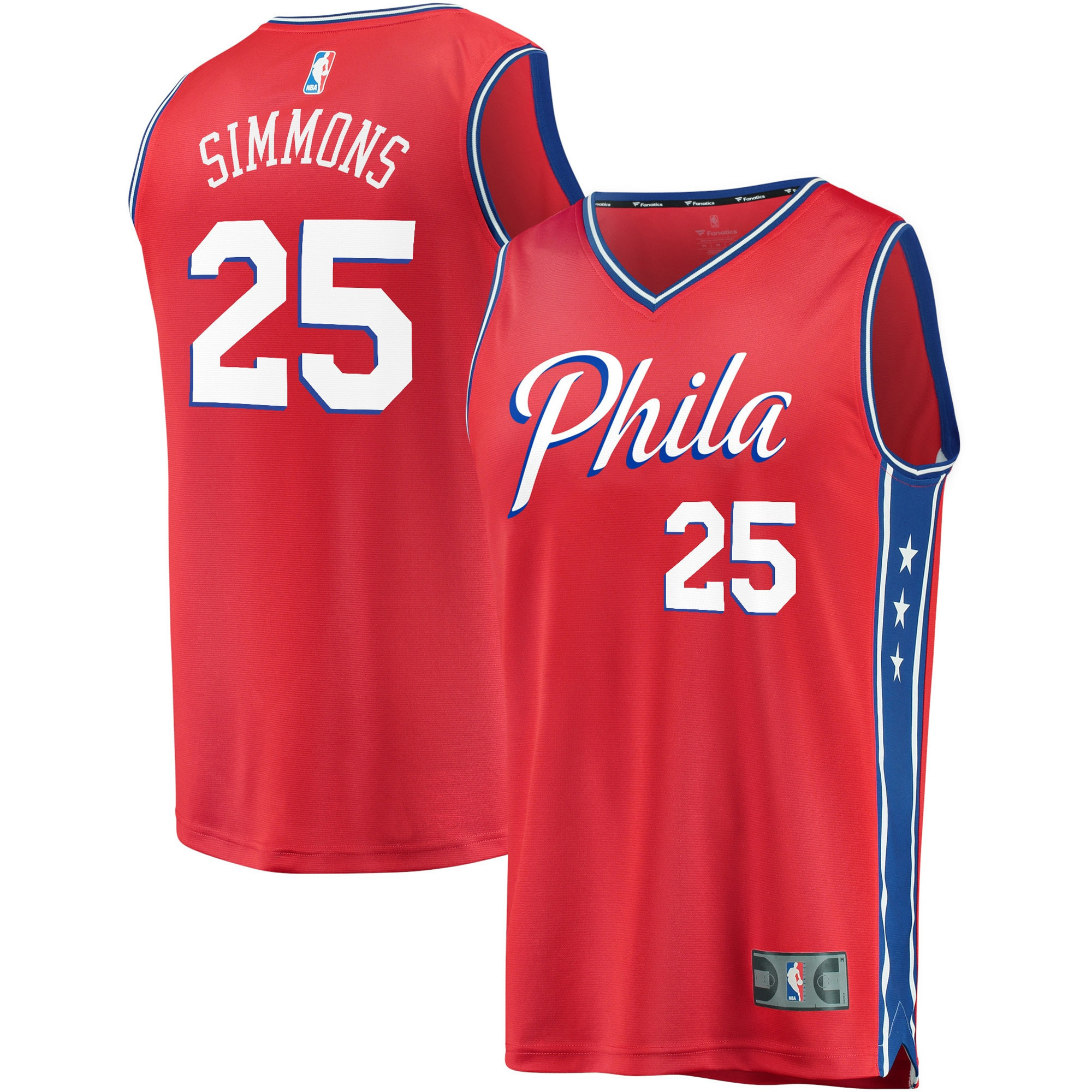 Ben Simmons Philadelphia 76ers Fanatics Branded 2019/20 Fast Break Replica Player Team Jersey – Statement Edition – Red NBA