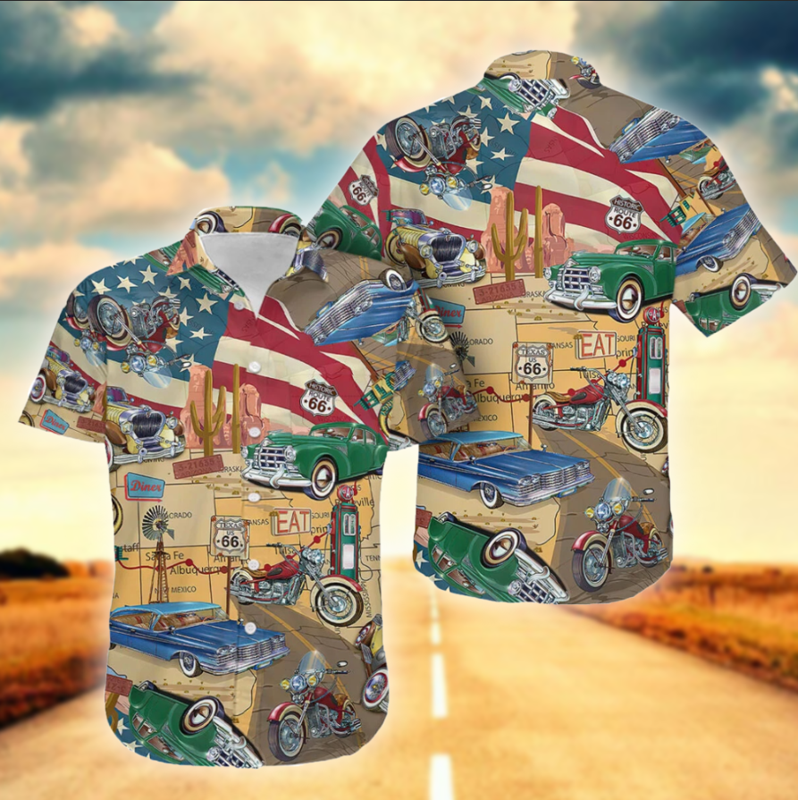 Route 66 License Hawaiian Shirt | Unisex | Adult | Hw5256 – Jamestees Store