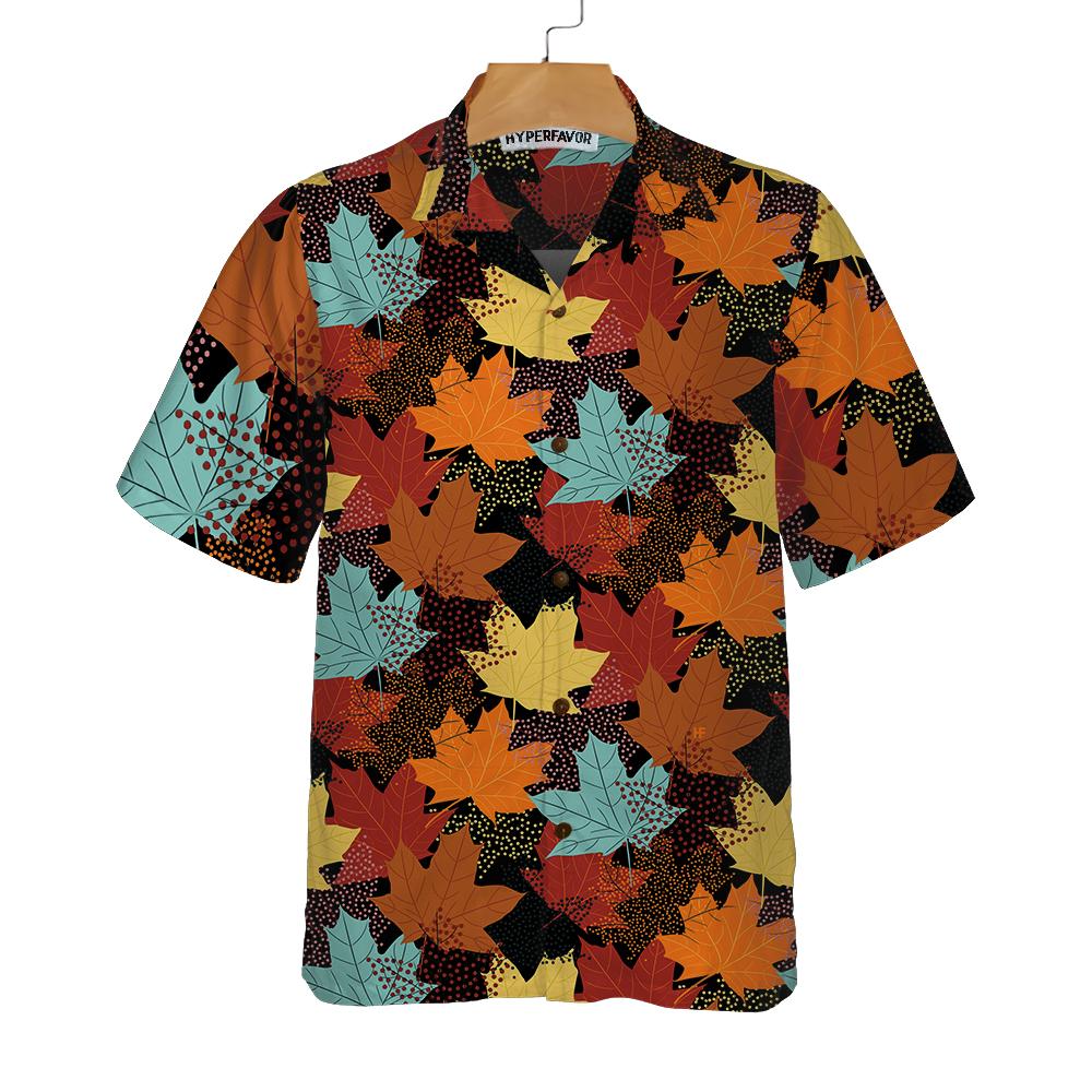 Fall Maple Leaves Black Hawaii Autumn Thanksgiving Unique Gift For Day Ha101229