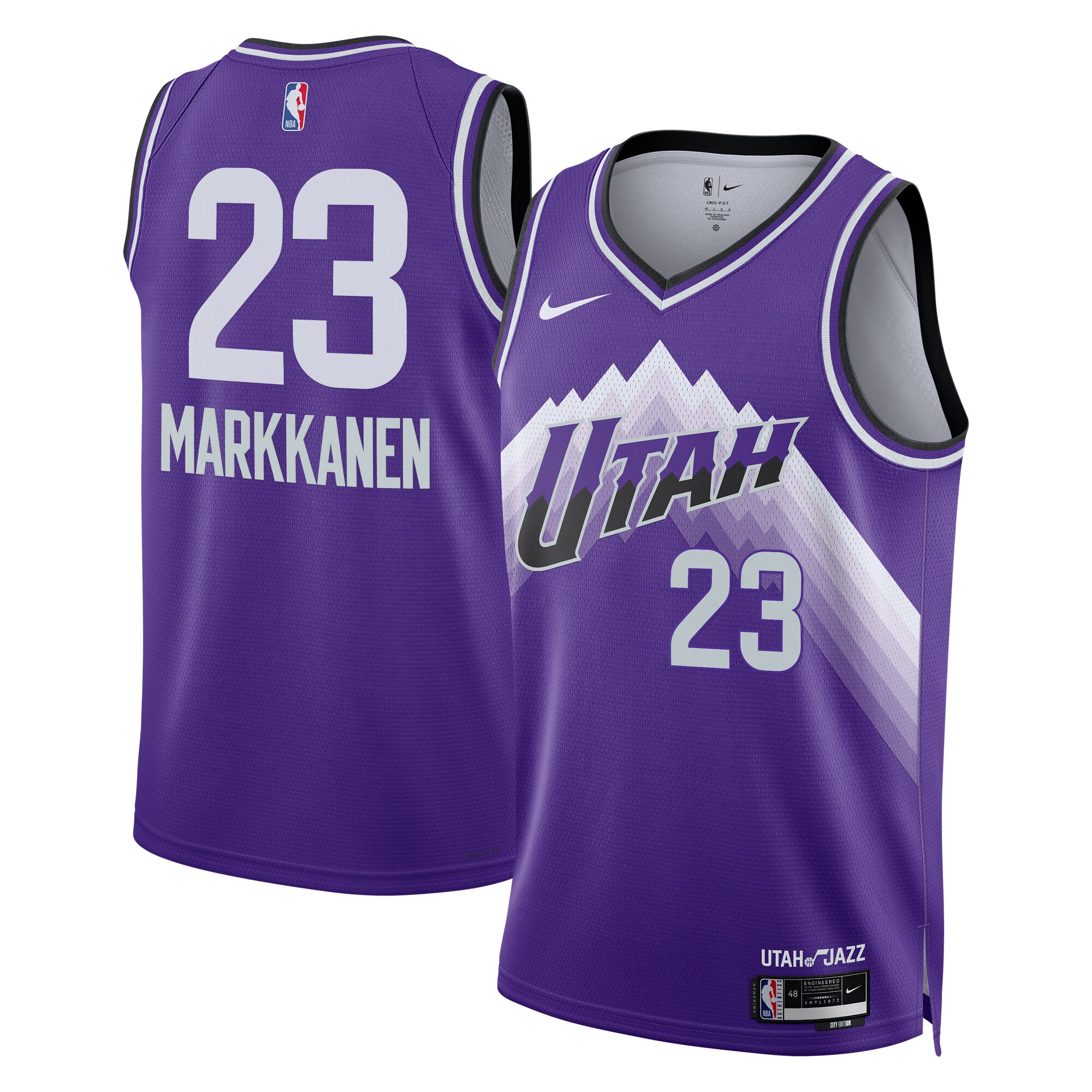 Utah Jazz City Edition Swingman Jersey 23 – Purple – Lauri Markkanen – Unisex