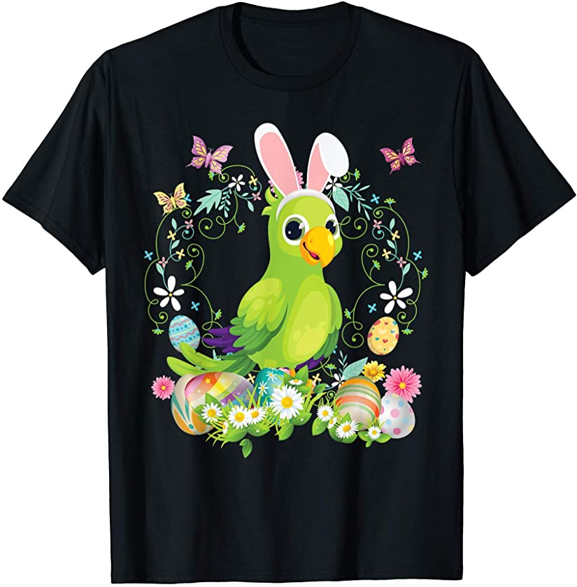 Bunny Parrot Happy Easter Day Lover Egg Hunt Lovely Cute T-Shirt