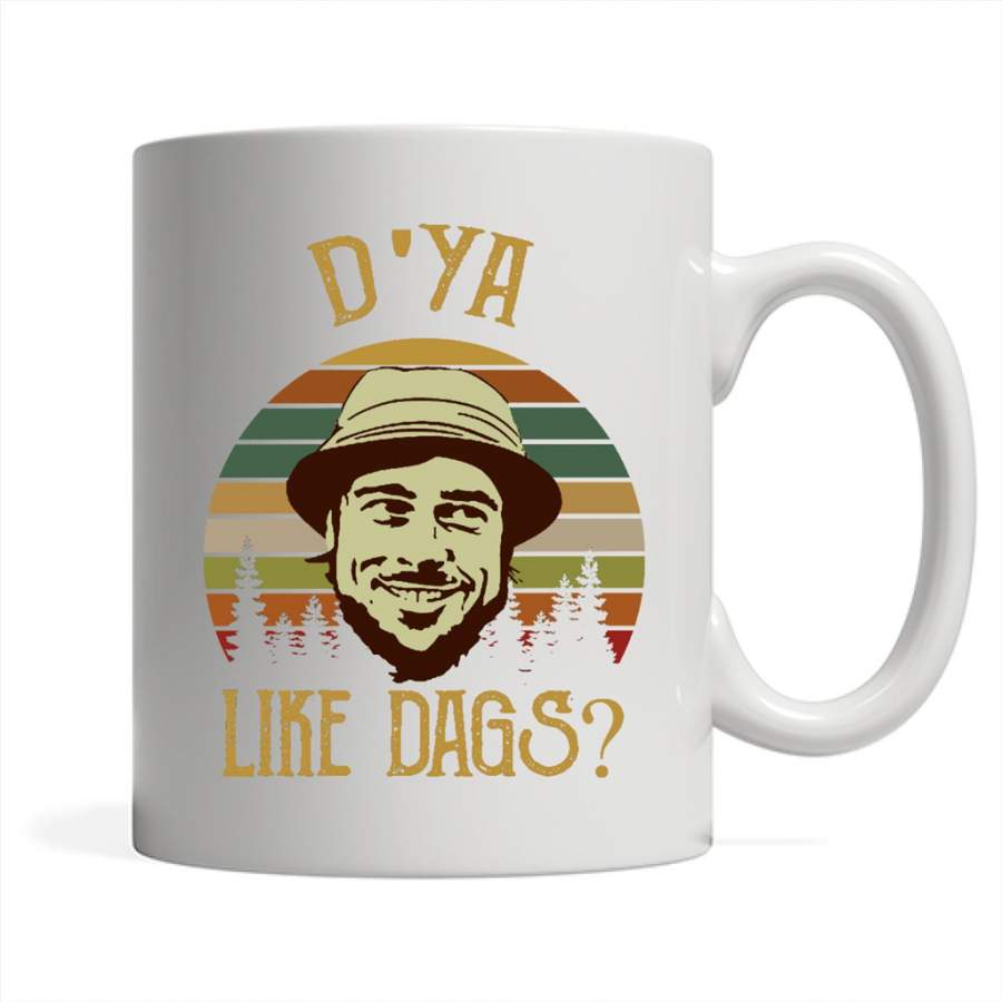 D’YA Like Dags Classic Vintage Retro Design – Full-Wrap Coffee White Mug