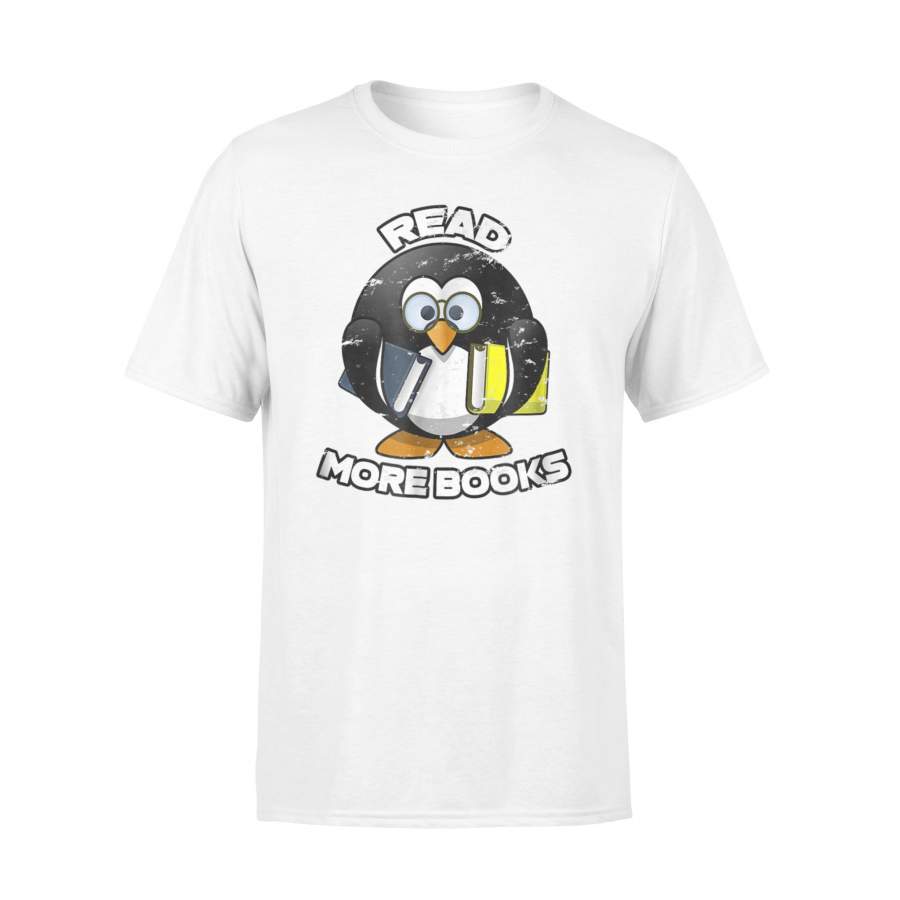 Funny Penguin Read More Books T Shirt