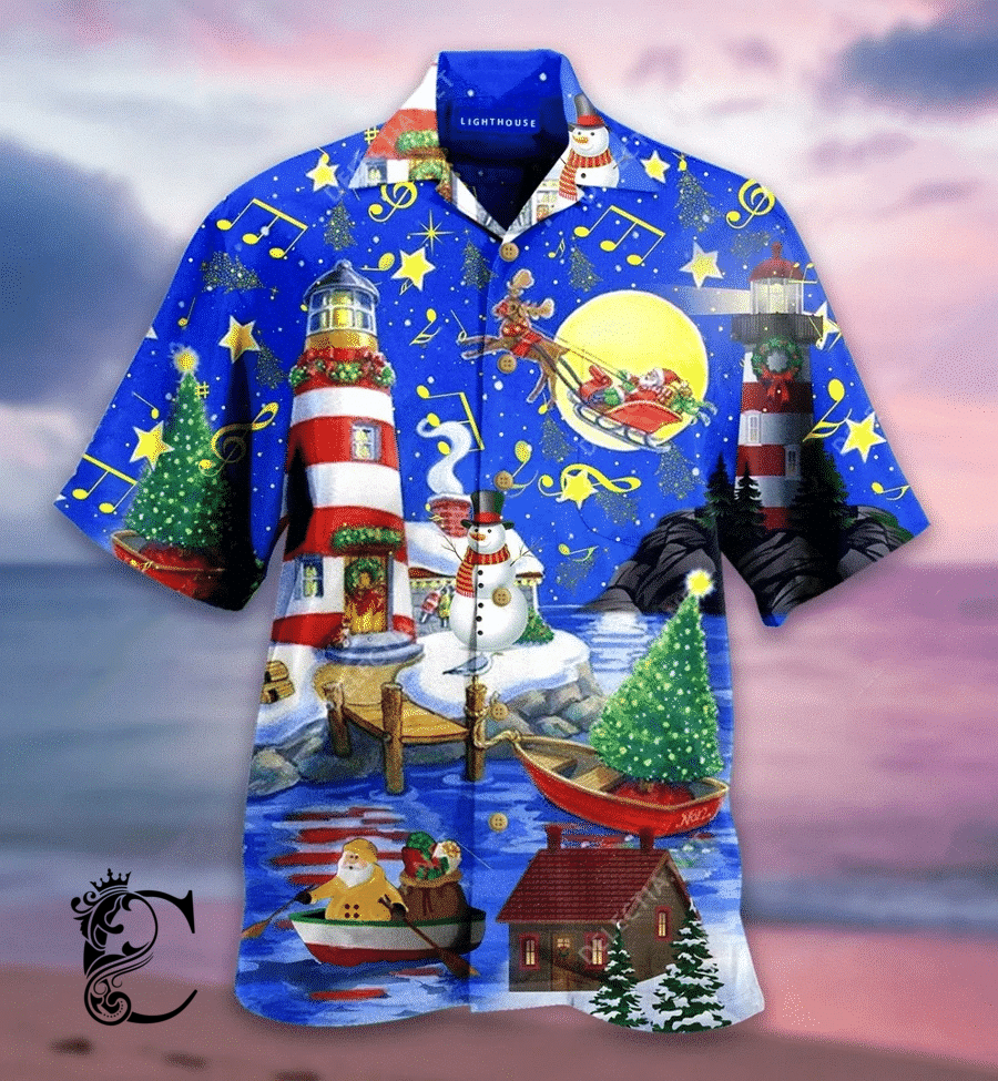 Beach Shirt Shop Christmas Sky Hawaiian Shirt- Chillicothemall