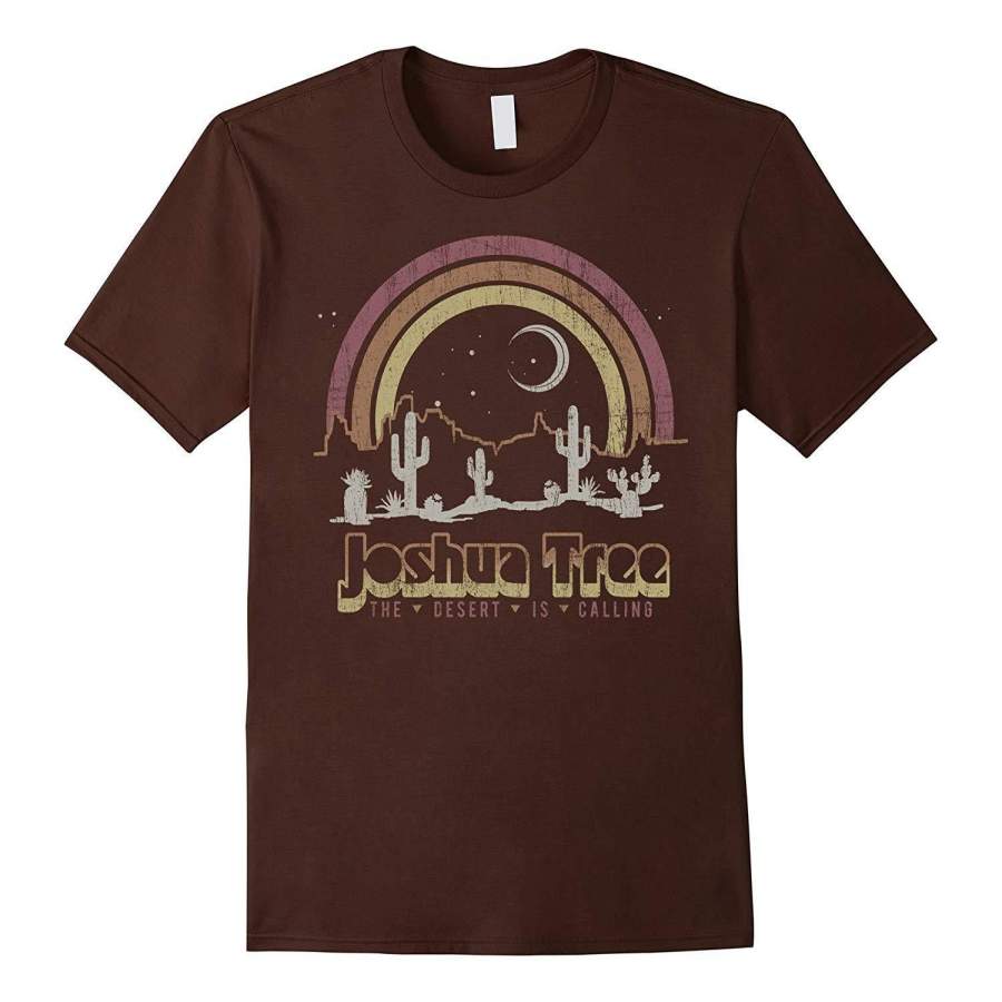 Joshua Tree Desert Rainbow Vintage Retro Outdoors T-Shirt