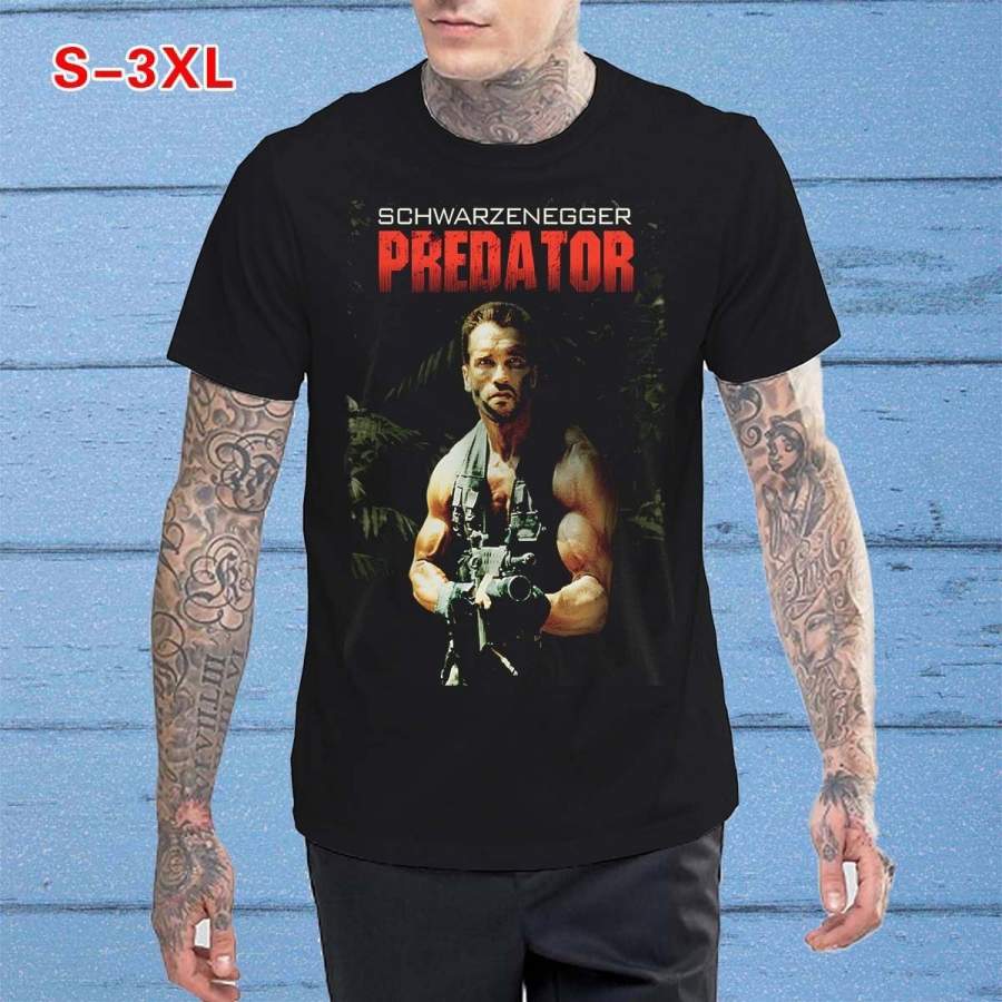 PREDATOR Movie Poster Ver. 3 Arnold Schwarzenegger Men’s T-Shirt