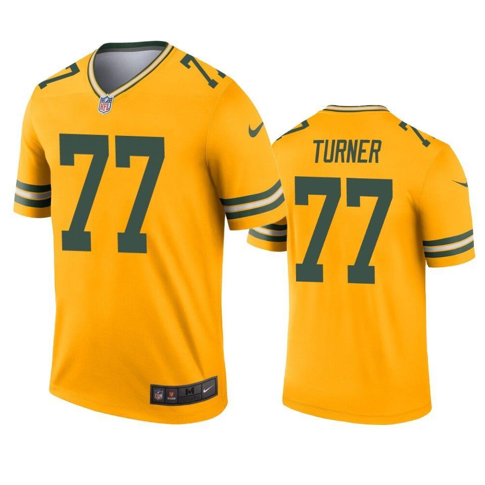 Green Bay Packers Billy Turner 2019 Inverted Legend Gold Jersey