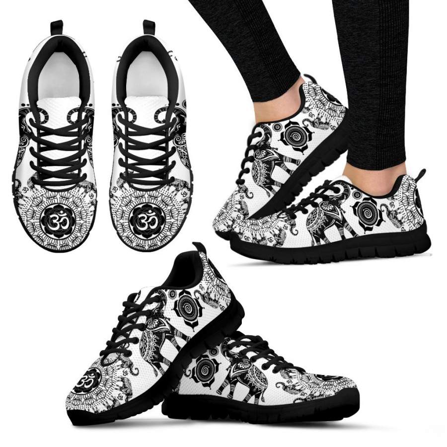 Elephant Shoes Elephant Black and White Women’s Sneakers – Fit Fit Apparel