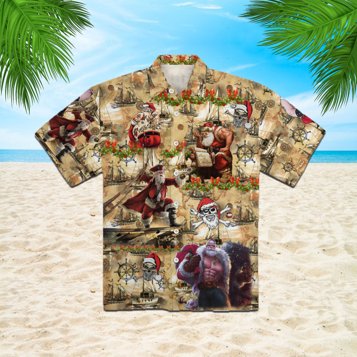 Amazing Pirate Santa Claus Unisex Hawaii Shirt For Men Women Ha110562