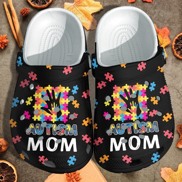 Autism Mom Hand Clogs Autism Awareness Shoes Crocs