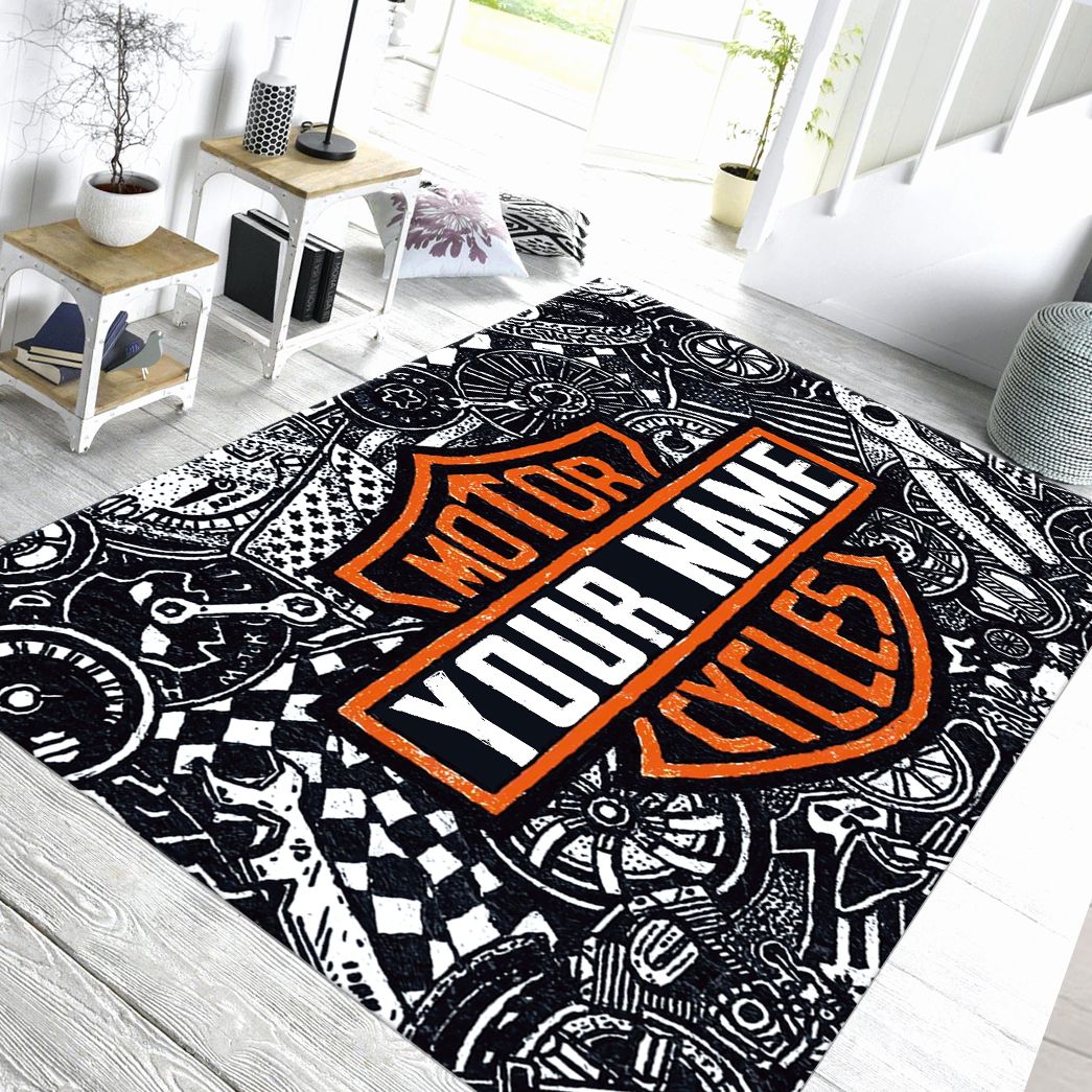 Casespring 3D Harley Davidson Motorcycles Custom Name Carpet