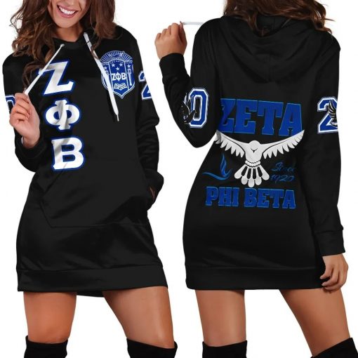 Zeta Phi Beta Since 1920 Dove Symbol Hoodie Dress