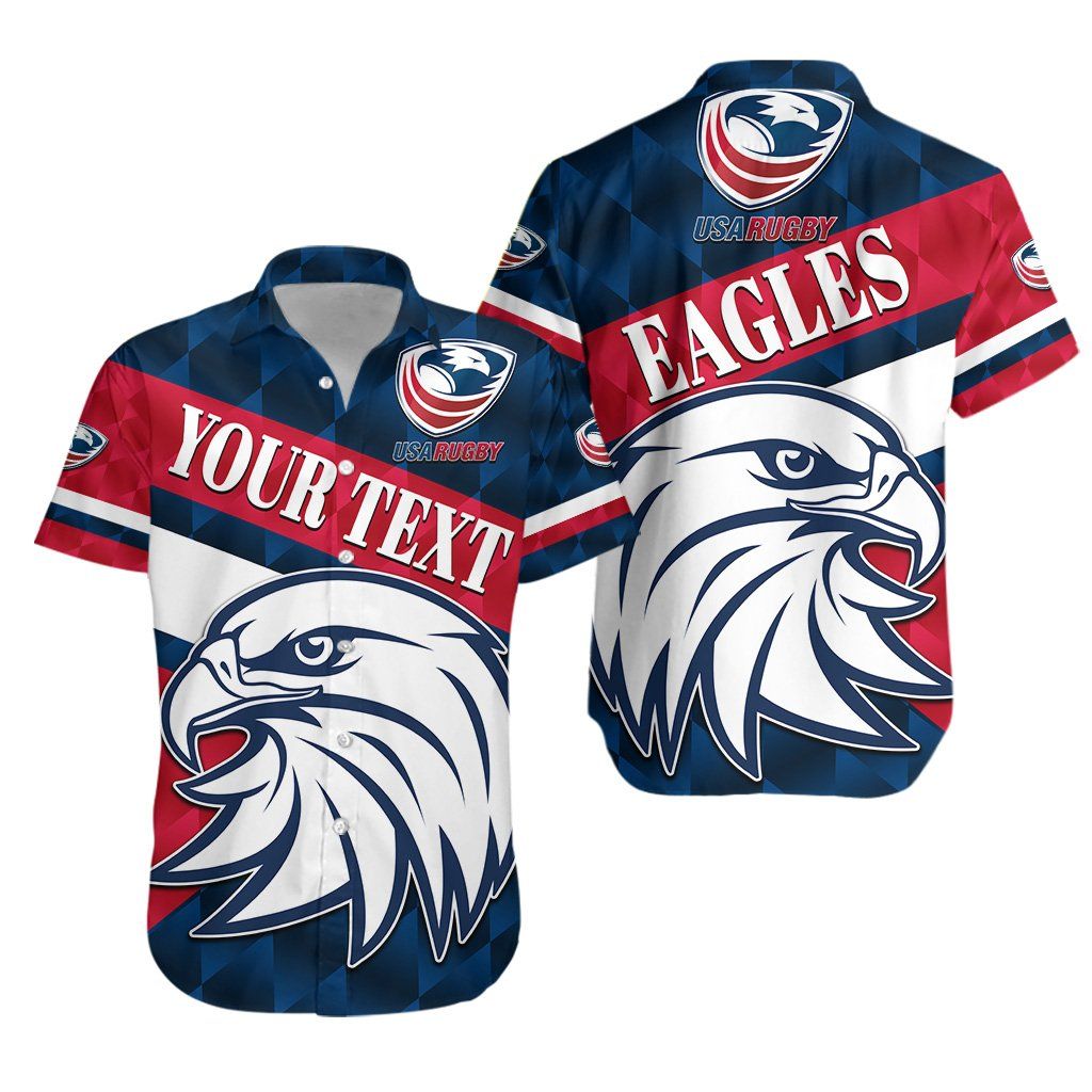 Usa Rugby Hawaiian Shirt Eagles Sporty Style K8