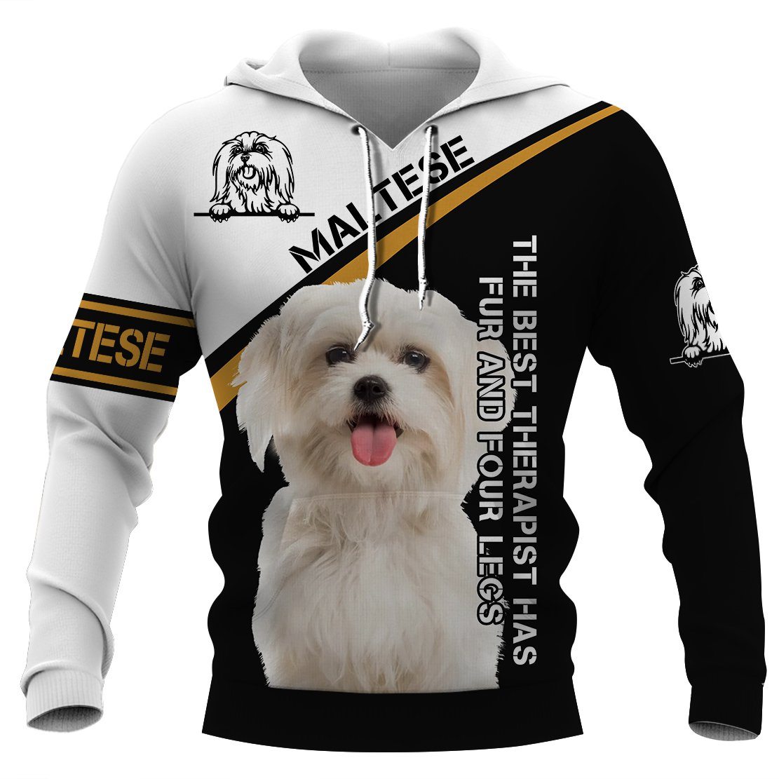 Maltese Hoodie 3D Full Printing