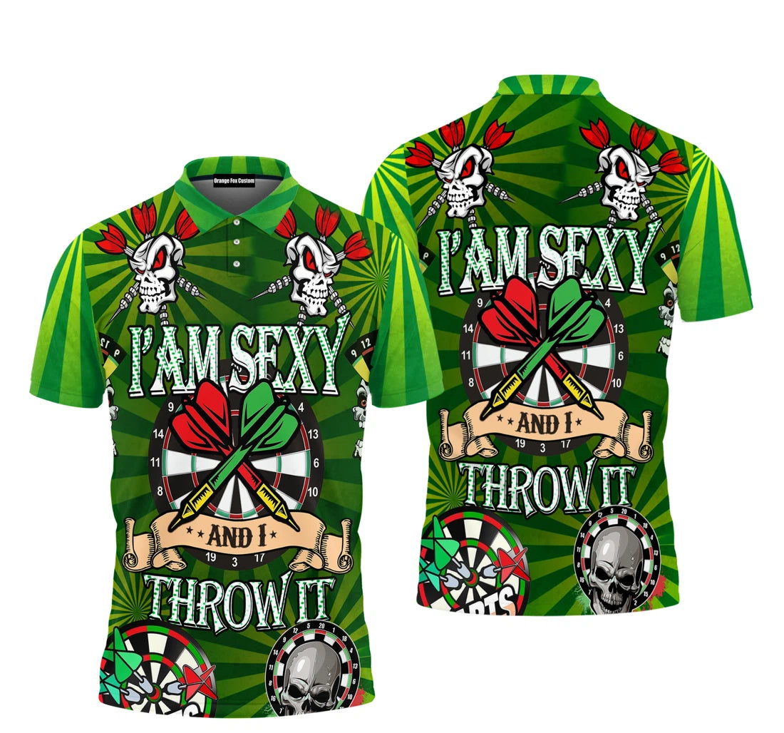 3D All Over Print I’M Sexy And I Throw It Dart Game For – Polo Shirt