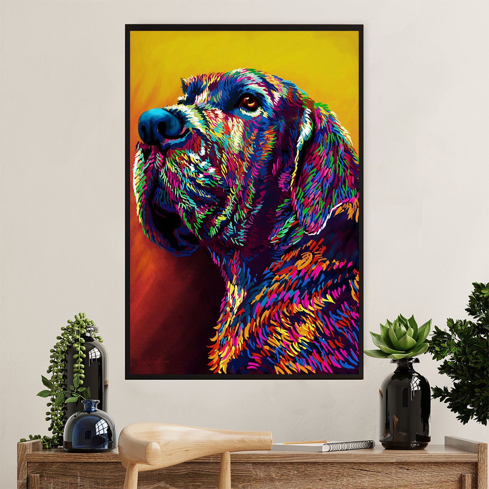 Great Dane Canvas Prints | Watercolor Dog Painting | Wall Art Gift For Great Dane Puppies Lover