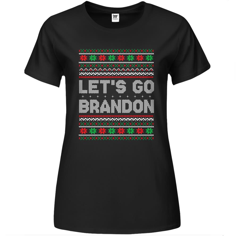 Let’S Go Brandon Impeach 46 Chant Christmas Premium Womens T Shirts