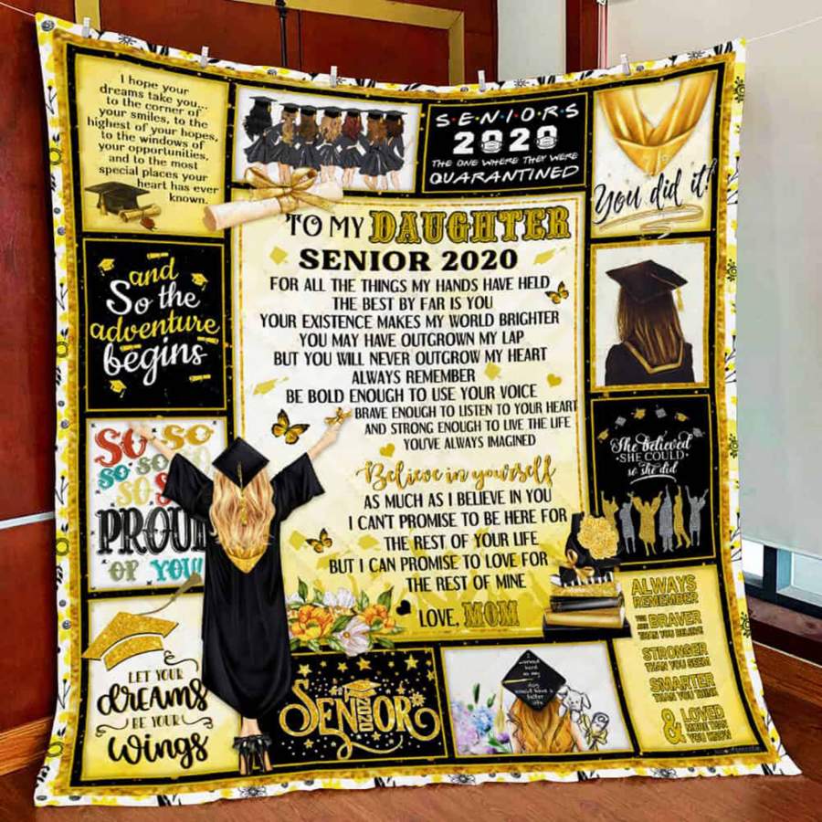 G10 To my daughter senior blanket – Graduation gift for daughter Gsge
