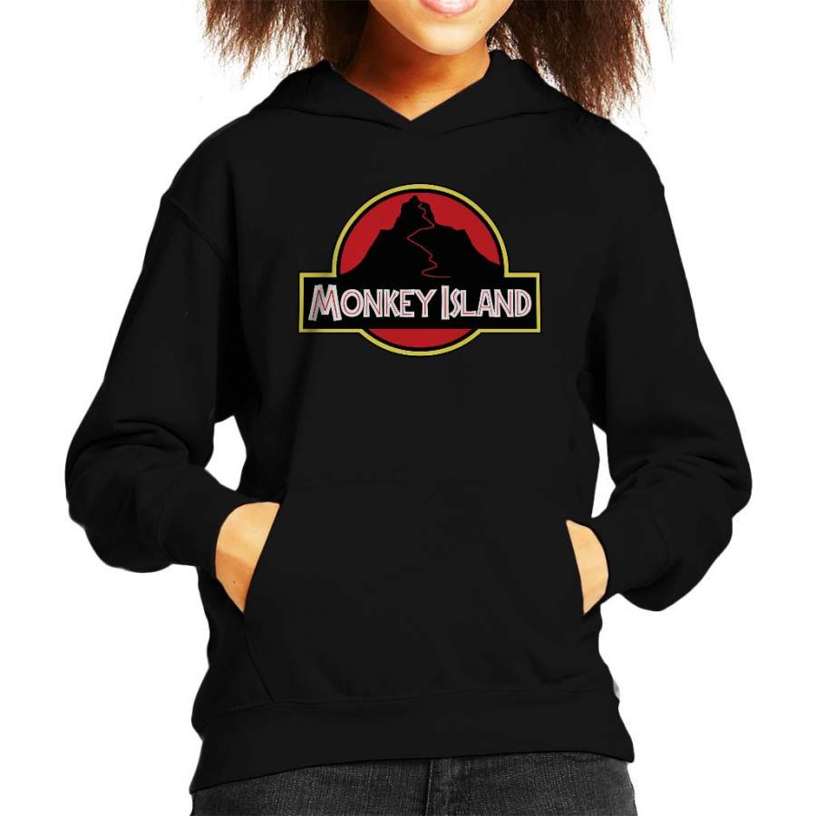 Monkey Island Jurrassic Park Logo Kid’s Hooded Sweatshirt