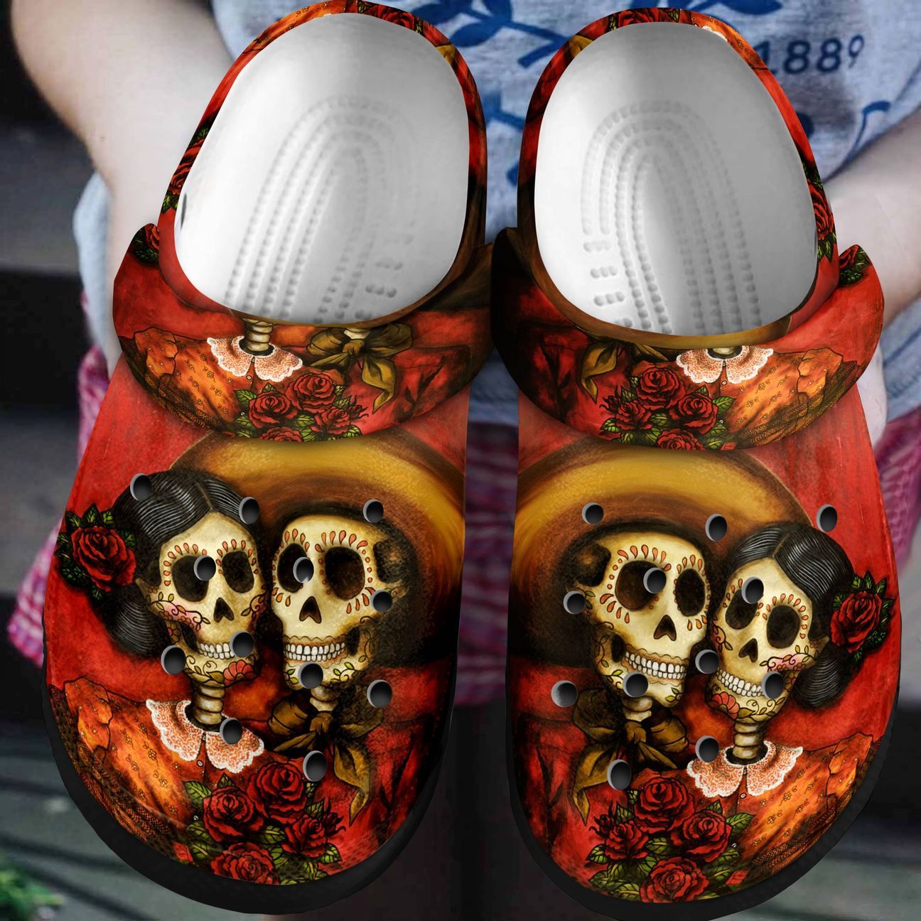 Skull Personalized Clog, Custom Name, Text, Color, Number Fashion Style For Women, Men, Kid, Print 3D Forever Love