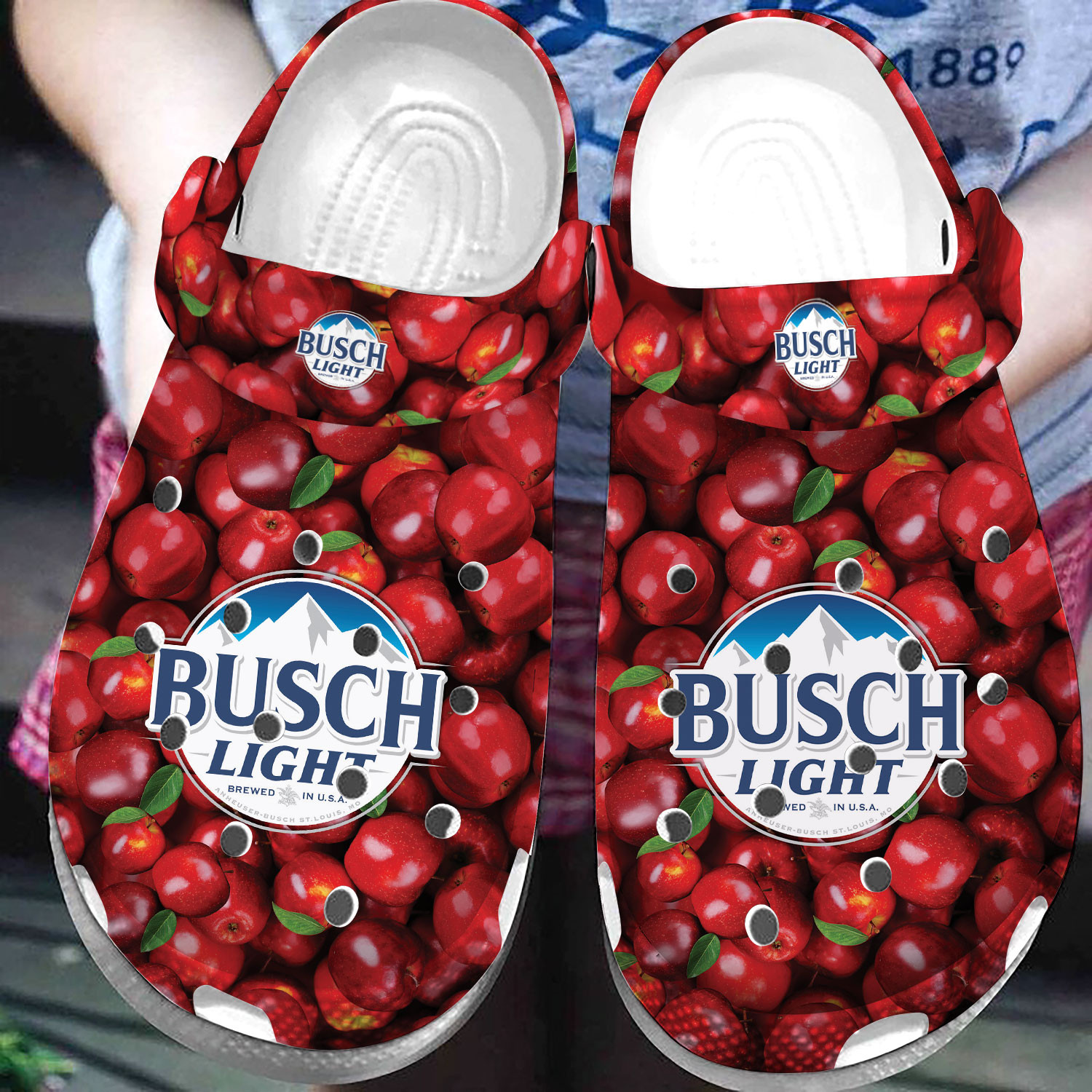 Amazing Busch Light Apple Red Beer Clog Shoes Dh Fashionspicex Shop