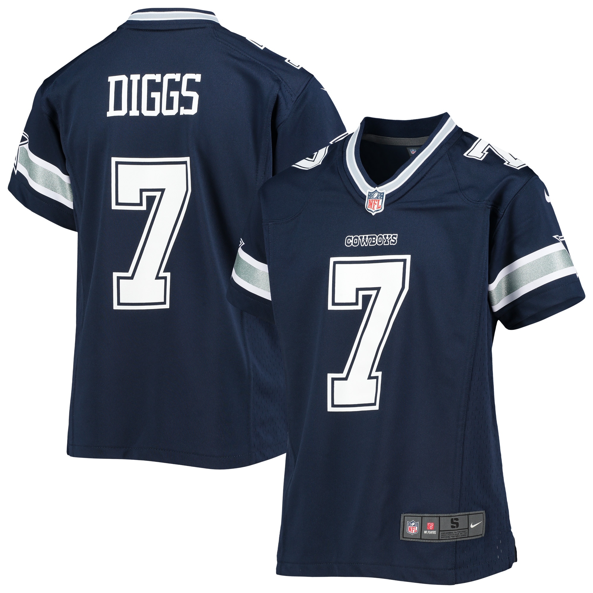 Trevon Diggs Dallas Cowboys Youth Game Jersey – Navy