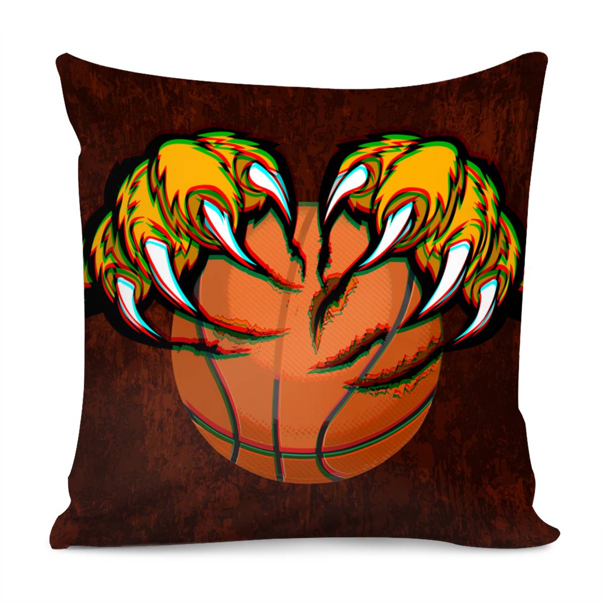 Tiger Paw &Amp; Basketball Pillow Cover