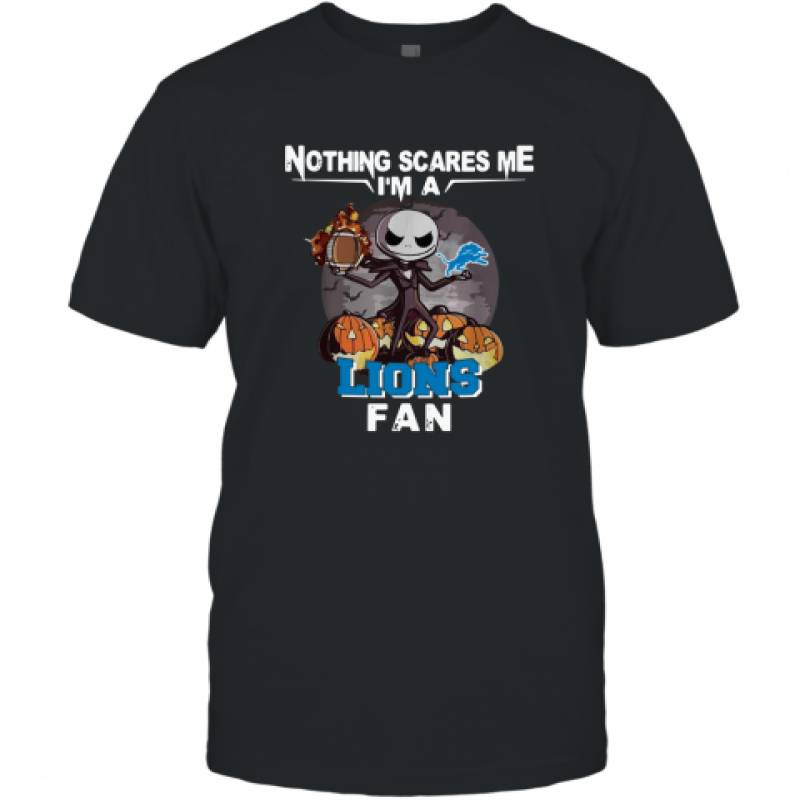 Jack Skellington nothing scares me I’m a Detroit Lions fan shirt T-Shirt