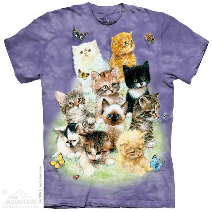 10 Kittens Adult T-Shirt