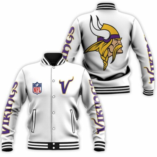 Minnesota Vikings Baseball Jacket Bh92