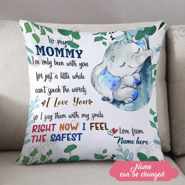 Personalized To My Mommy Elephant Baby Pillow Cover Lh421119