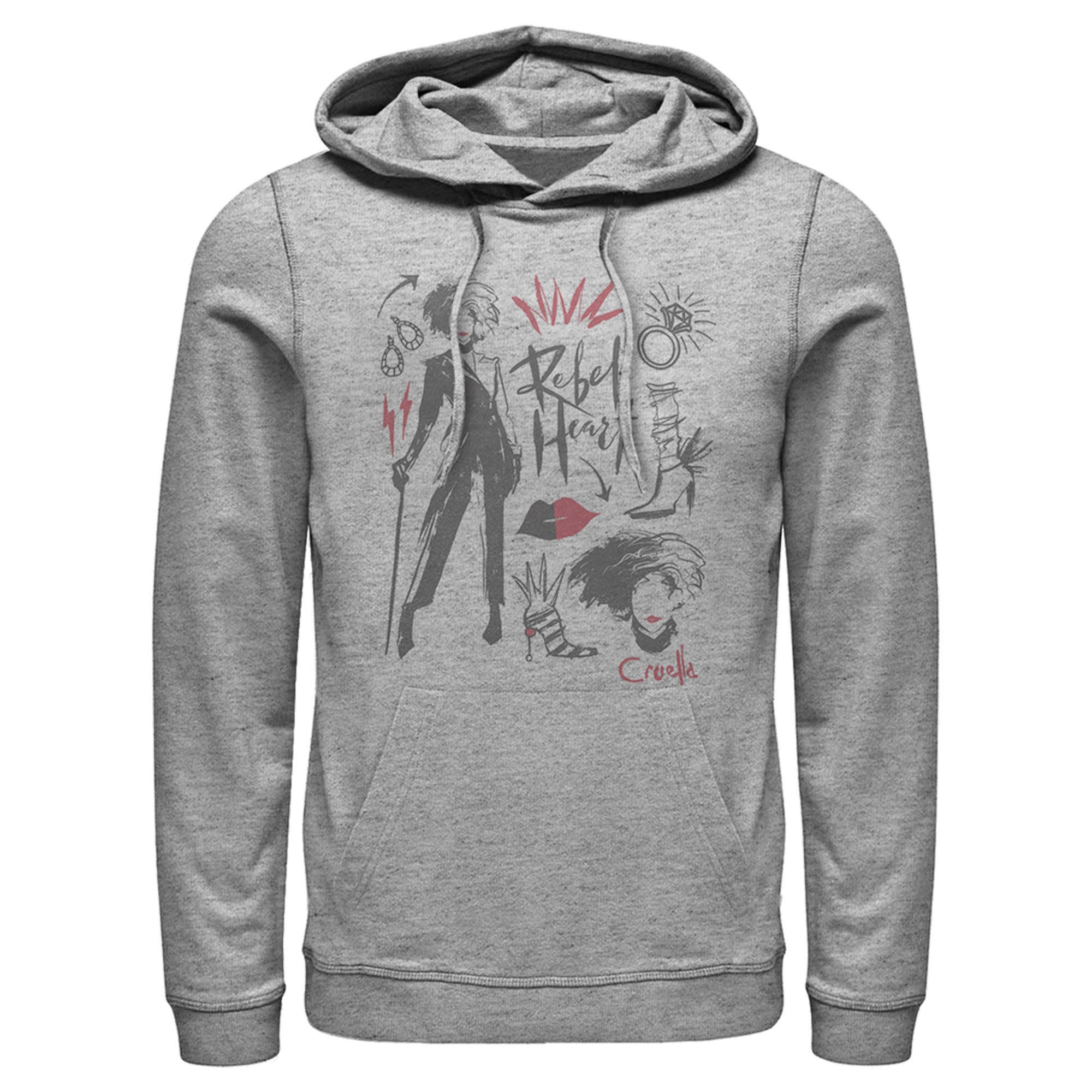 Cruella Men’S Fashion Drawings  Pull Over Hoodie