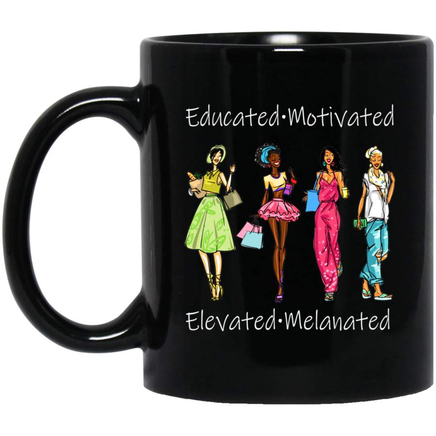 Black Queen Educated Melanin African American 11 oz Mug