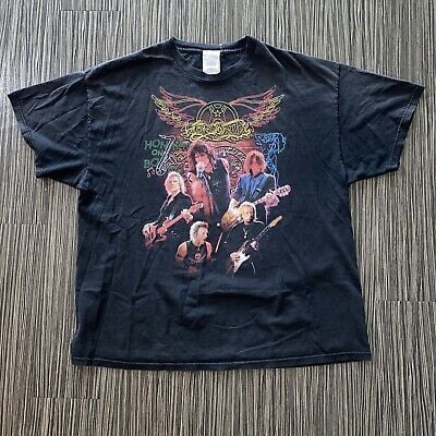 Vintage Aerosmith Honkin On Bobo World Tour Graphic Band Tee 2001 X Black T-shirt 4073