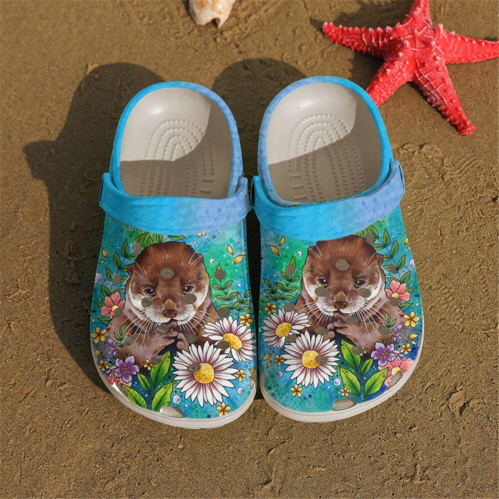 Otter Personalized Clog, Custom Name, Text, Color, Number Fashion Style For Women, Men, Kid, Print 3D Cutie Otter