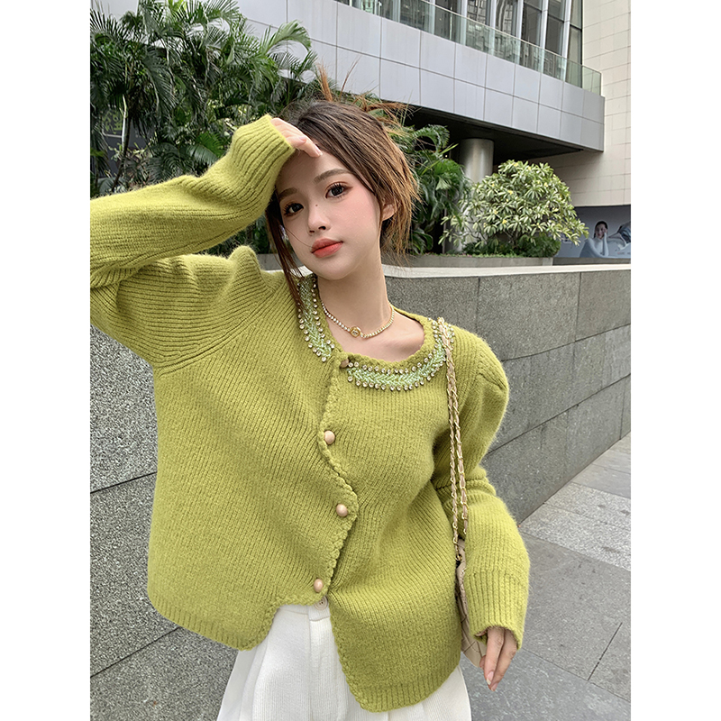 Women Winter Knit Cardigan Thick Warm Sweater Coats Korean Solid Casual Loose Knitwear Tops Long Sleeve Single Breasted Outwears alx