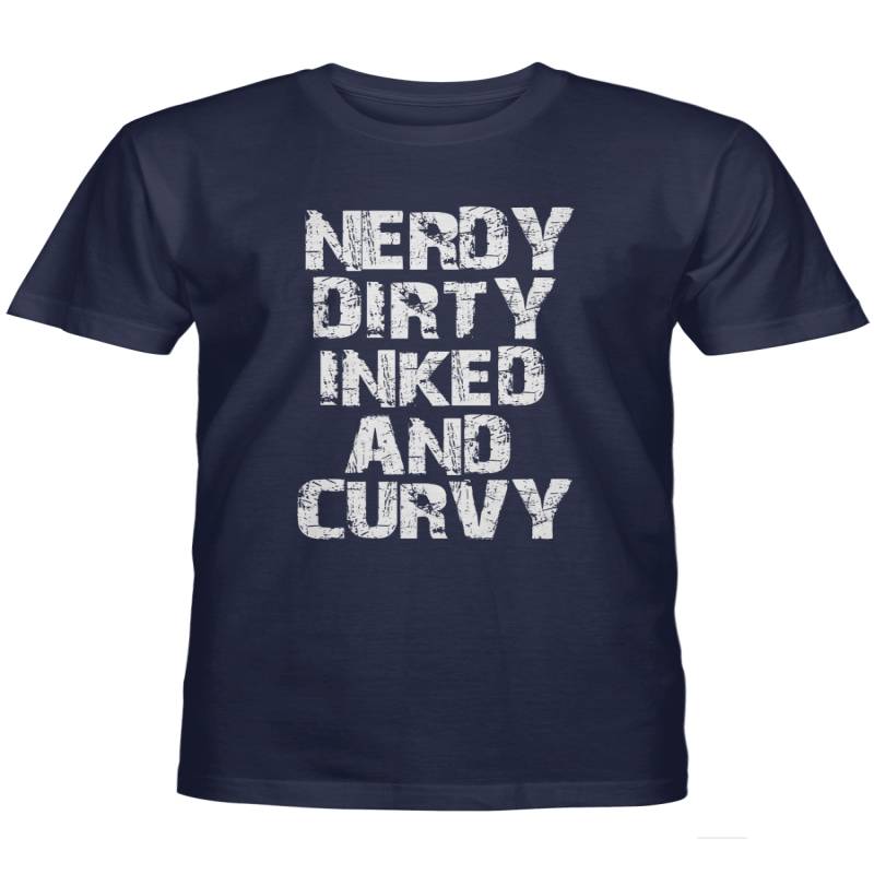 [VER4-WH] NERDY DIRTY INKED AND CURVY UNISEX T-SHIRT – Theres Store