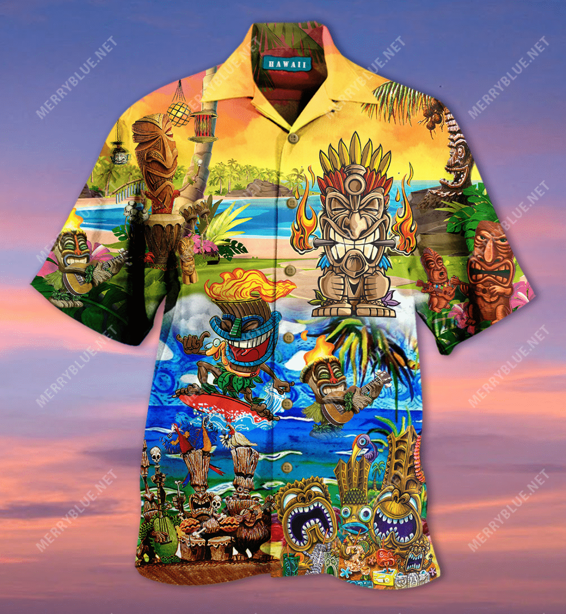 Tiki Funny Hawaiian Shirt