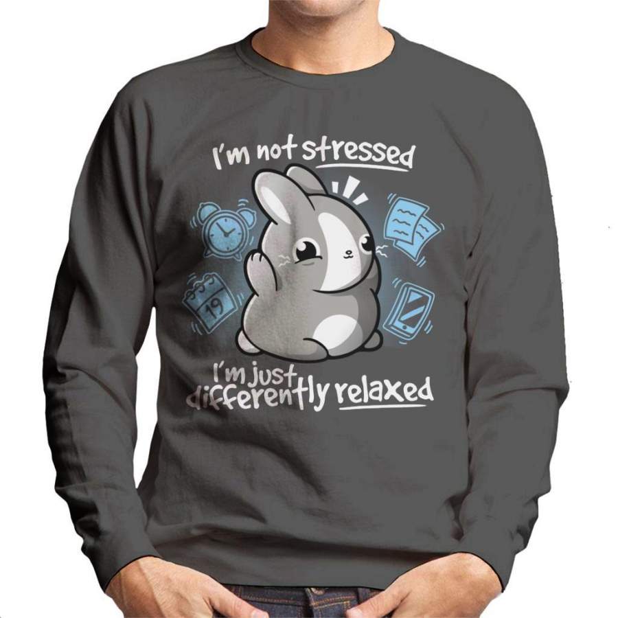 Cute Stressed Bunny Men’s Sweatshirt