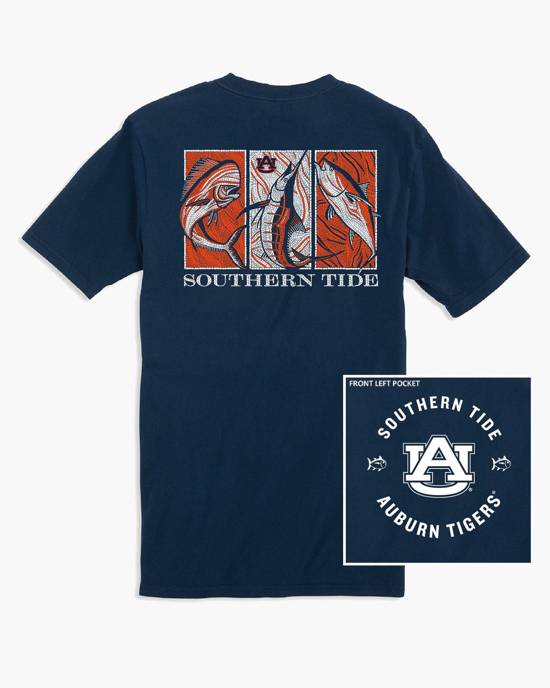 Auburn Tigers Mosaic Fish Short Sleeve T-Shirt