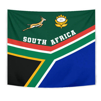 South Africa Tapestry – African Patterns Springbok Rugby Tapestry