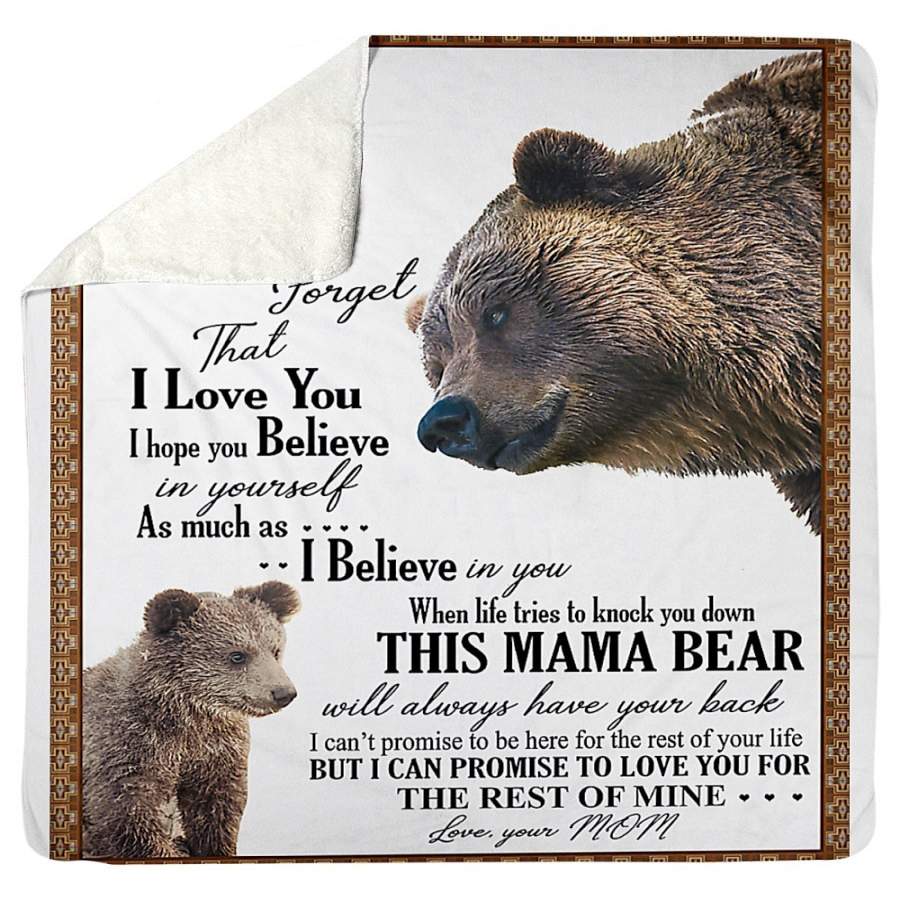 To My Son I Love You For The Rest Of Mine Custom Design Gifts Sherpa Blanket