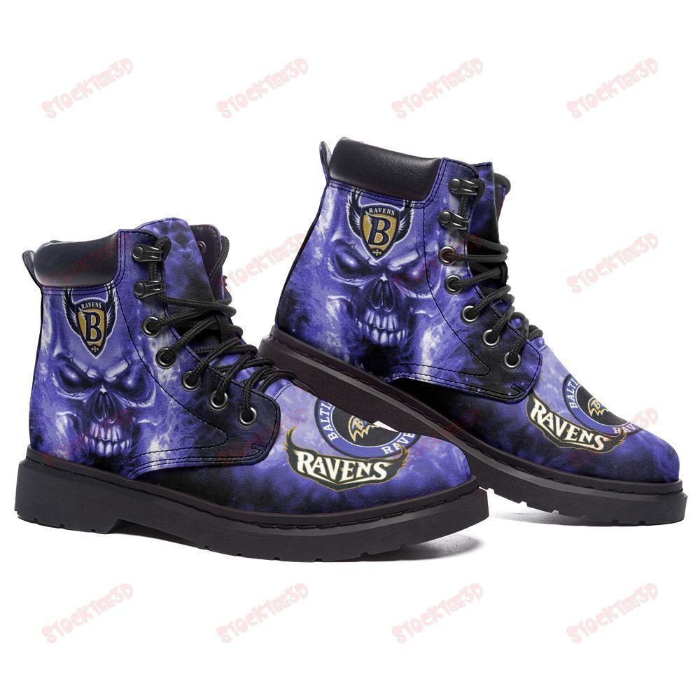 Baltimore Ravens Boots – Premium Shoes/ Premium Leather Boots – Gift For Sports Lovers 40