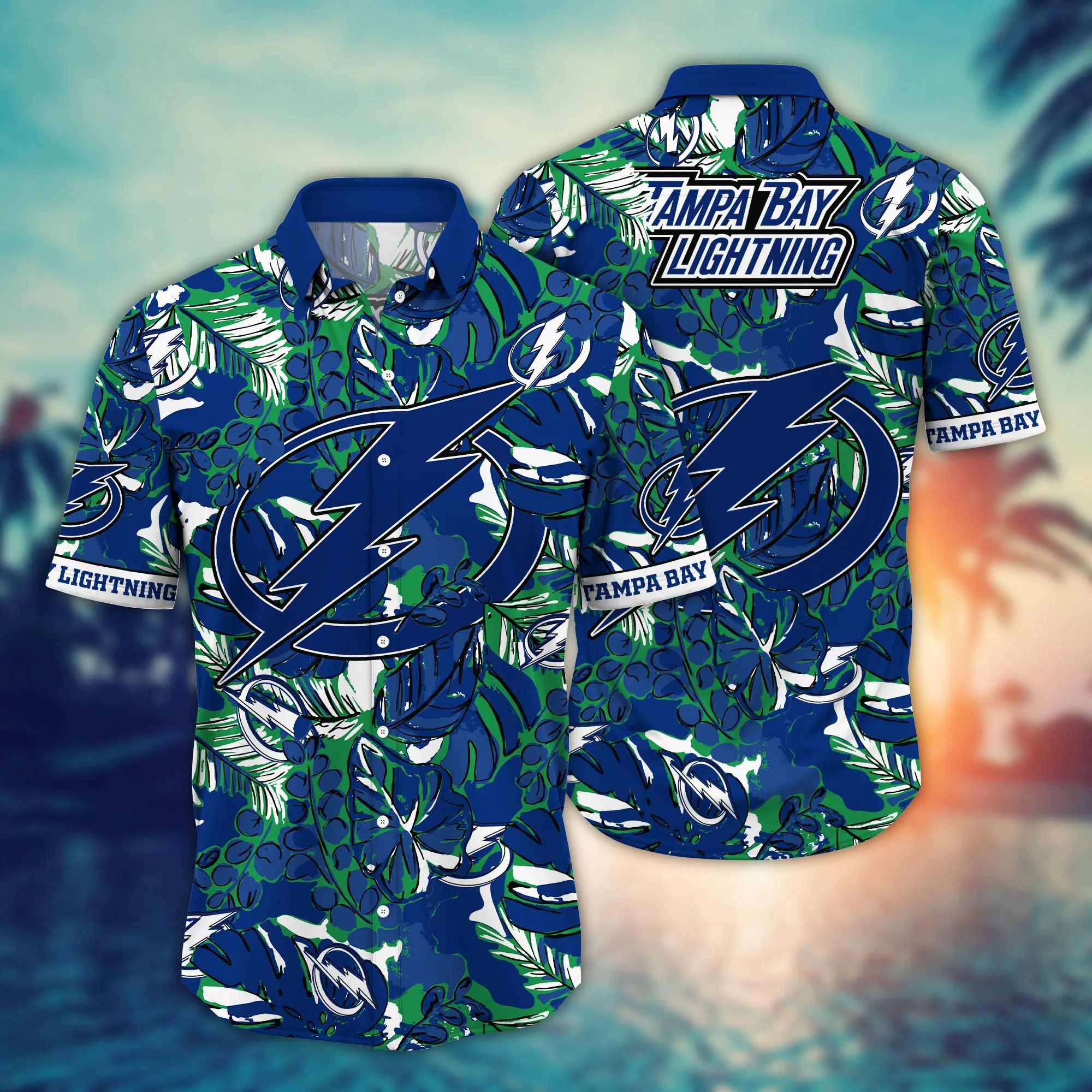 Tampa Bay Lightning Nhl Hawaiian Shirt Sunglasses Aloha Shirt