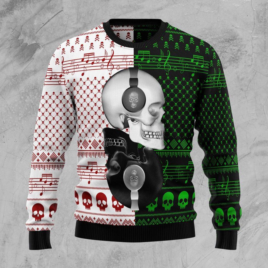 Skull Christmas Ugly Sweater | Unisex | Full Size | Adult | Colorful | US3084