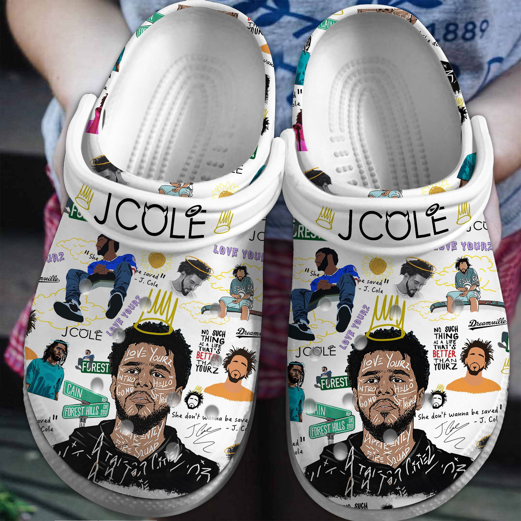 Premium J. Cole Music Crocs Crocband Clogs Shoes Comfortable For Men Women and Kids 2