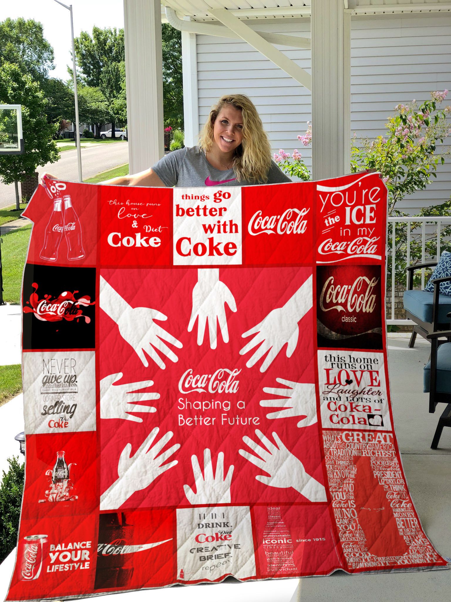 Coca-Cola Quilt Blanket
