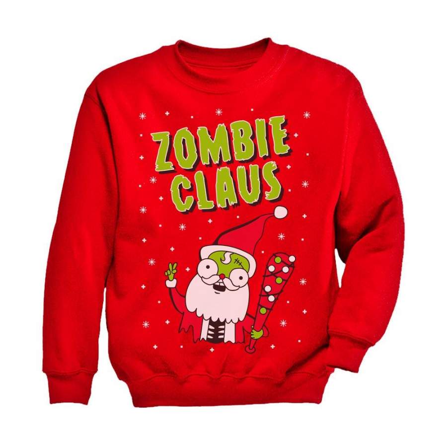 Zombie Santa Claus Ugly Christmas Youth Kids Sweatshirt