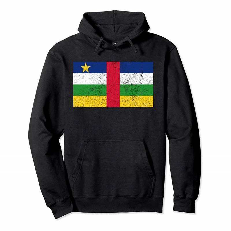 Vintage Central African Republic Flag Soccer Football Fan Pullover Hoodie, T Shirt, Sweatshirt