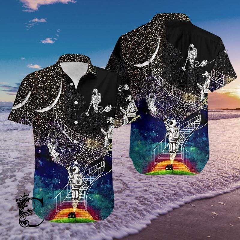 Beach Shirt Dreaming Become Astronaut Hawaiian Shirts- Chillicothemall